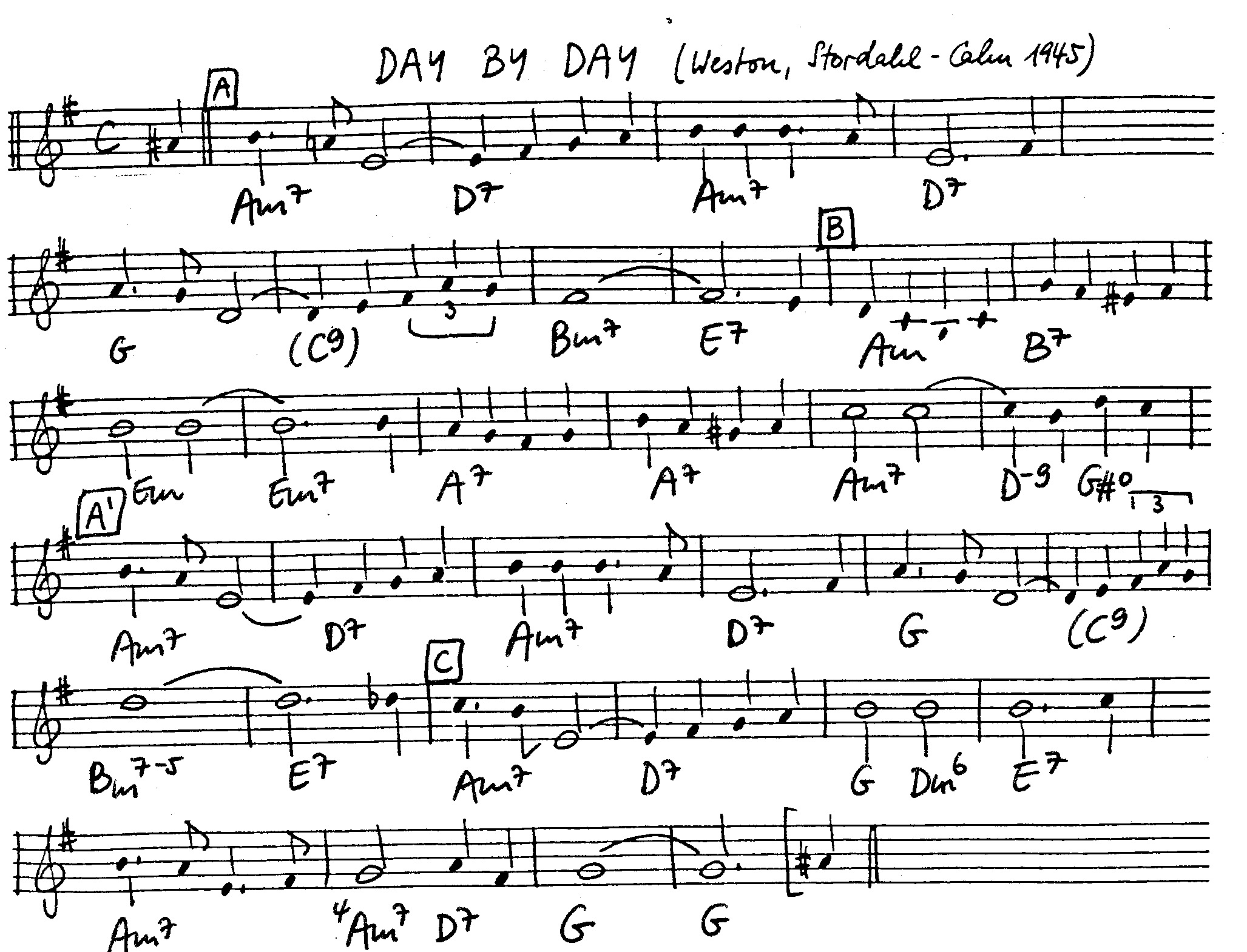 day by day leadsheet – book us for your next 20s or gatsby event